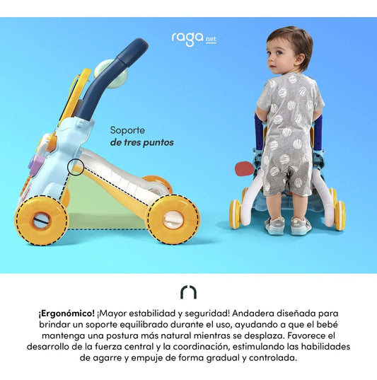 Andadera Musical Interactiva Para Bebe(Azul)