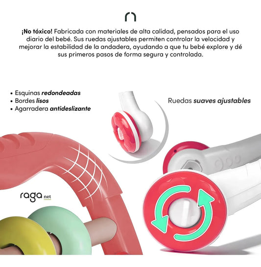 Andadera Musical Interactiva Para Bebe(Rosa)