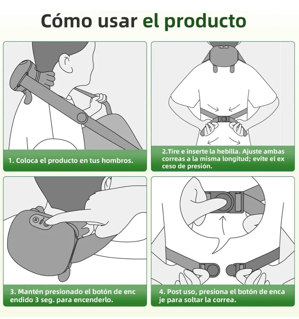 Masajeador de Cuello y Hombros con Calor Infrarrojo