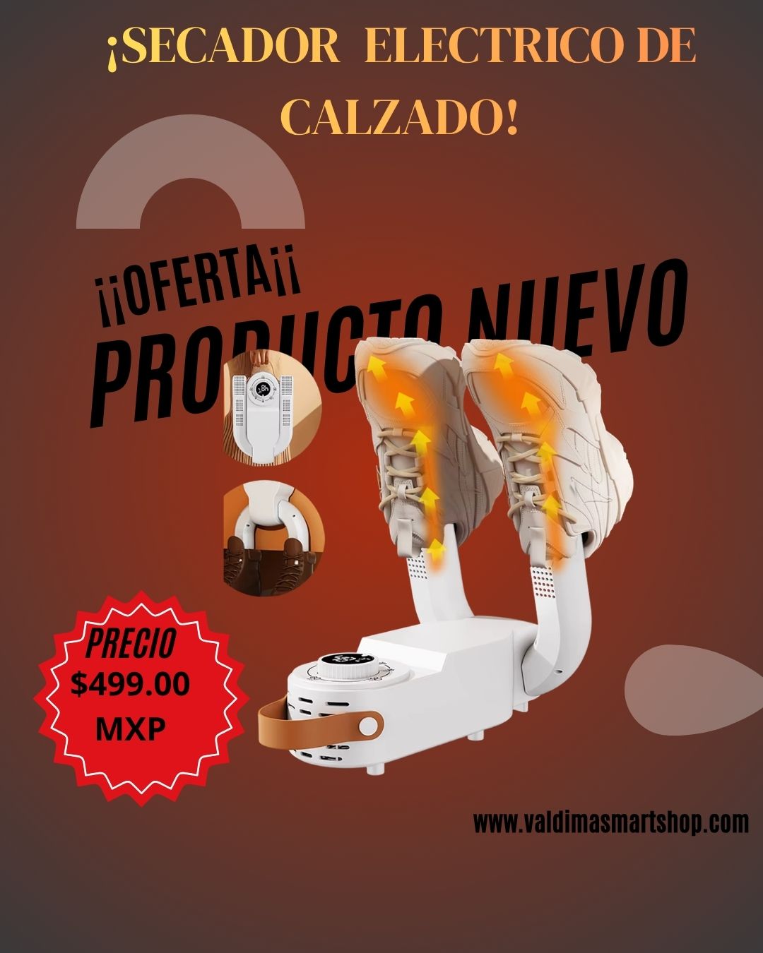 Secador Eléctrico para Zapatos | Elimina Humedad y Mal Olor