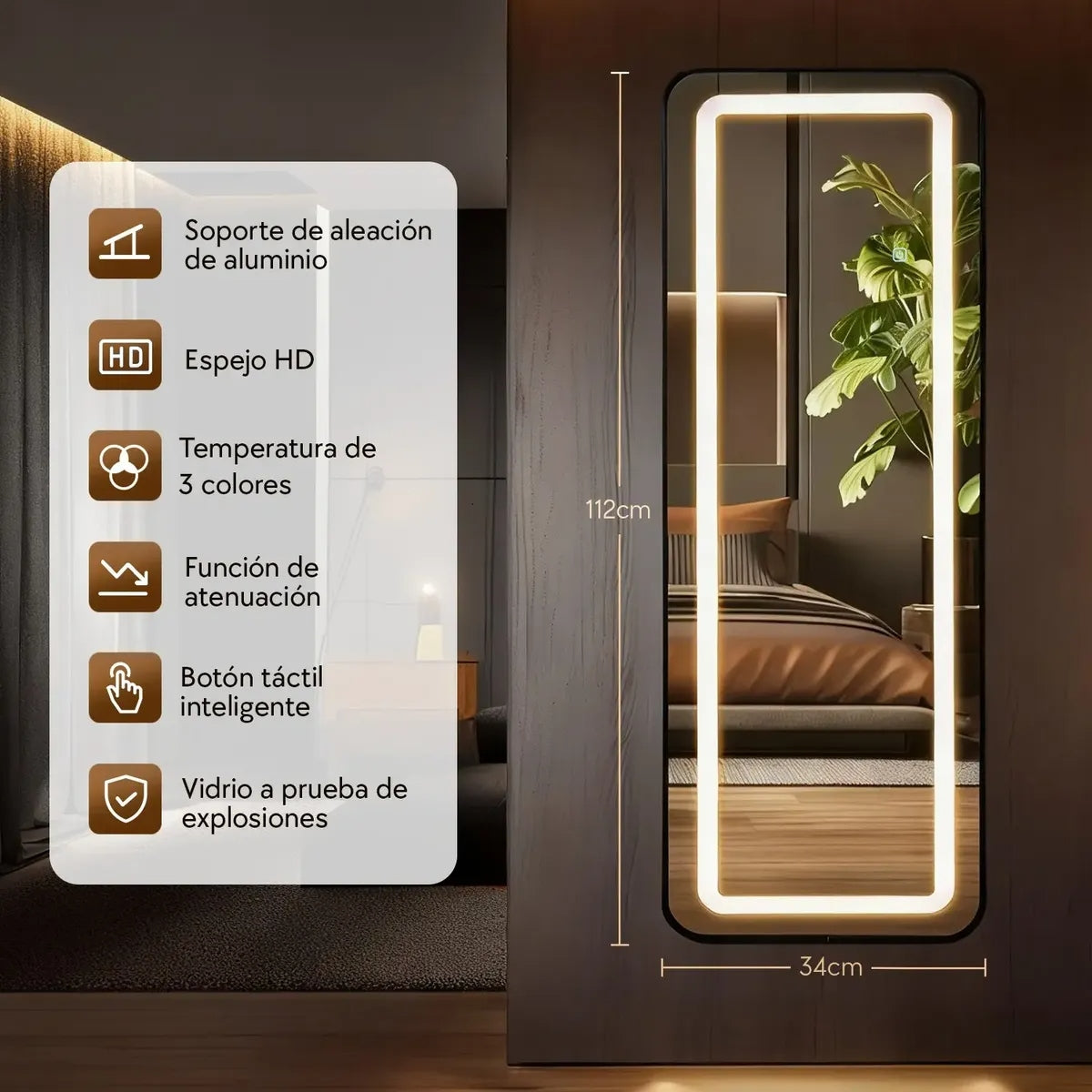 Espejo LED Touch Premium