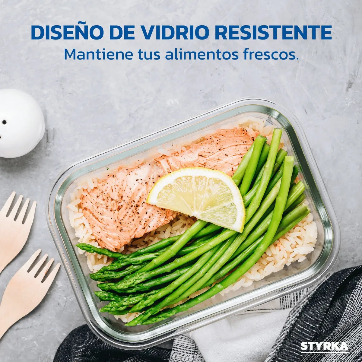 Set 12 Recipientes de Vidrio Herméticos con Tapa — 24 Piezas | Libre de BPA