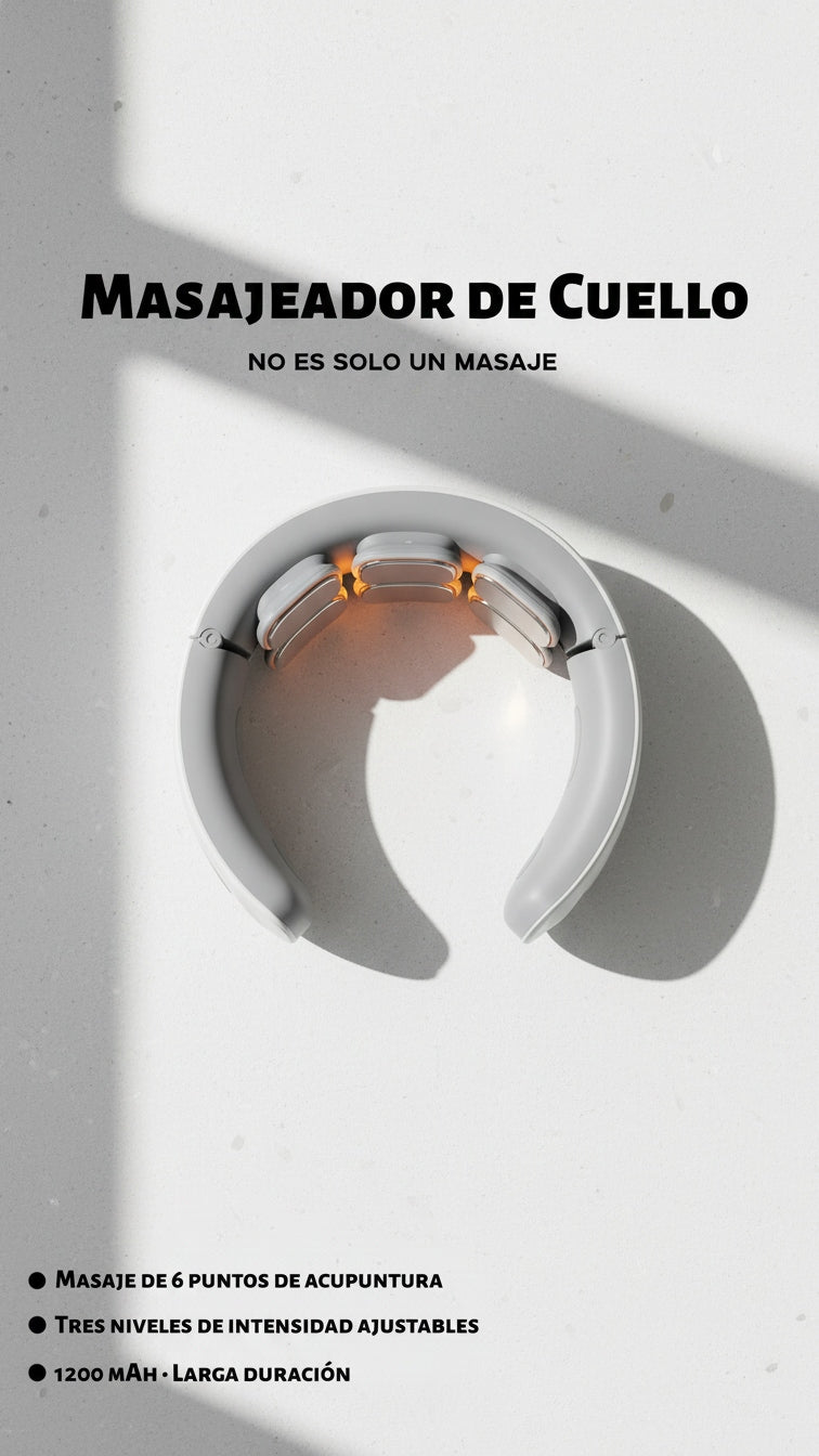 Masajeador eléctrico cuello uso diario en oficina