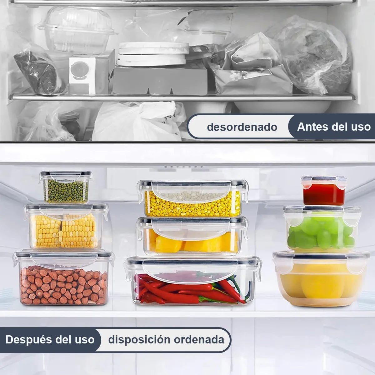 Recipientes herméticos con tapa de cierre hermético