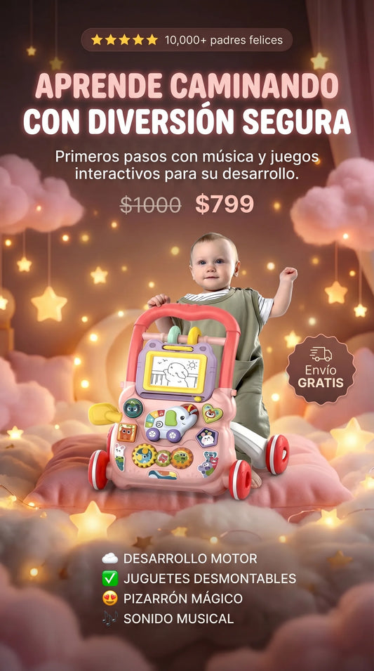Andadera Musical Interactiva para Bebé con Juguetes Didácticos