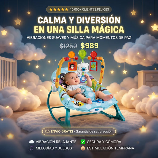 Mecedora Vibradora Musical para Bebé con Barra de Juguetes | Rocker